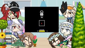 Undertale react to Bad Time Trio ||| RUS/ENG ||| Реакция андертейл