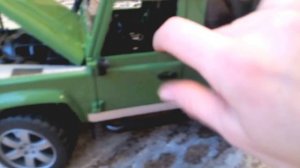 Машинка Bruder. Джип Land Rover Defender Обзор игрушки. Внедорожник Ленд Ровер. Bruder Toys