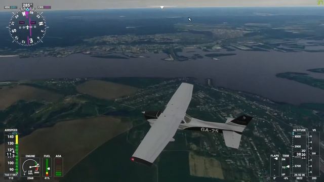 Microsoft Flight Simulator - Кругосветка, Казань (UWKD) - Чебоксары (UWKS)