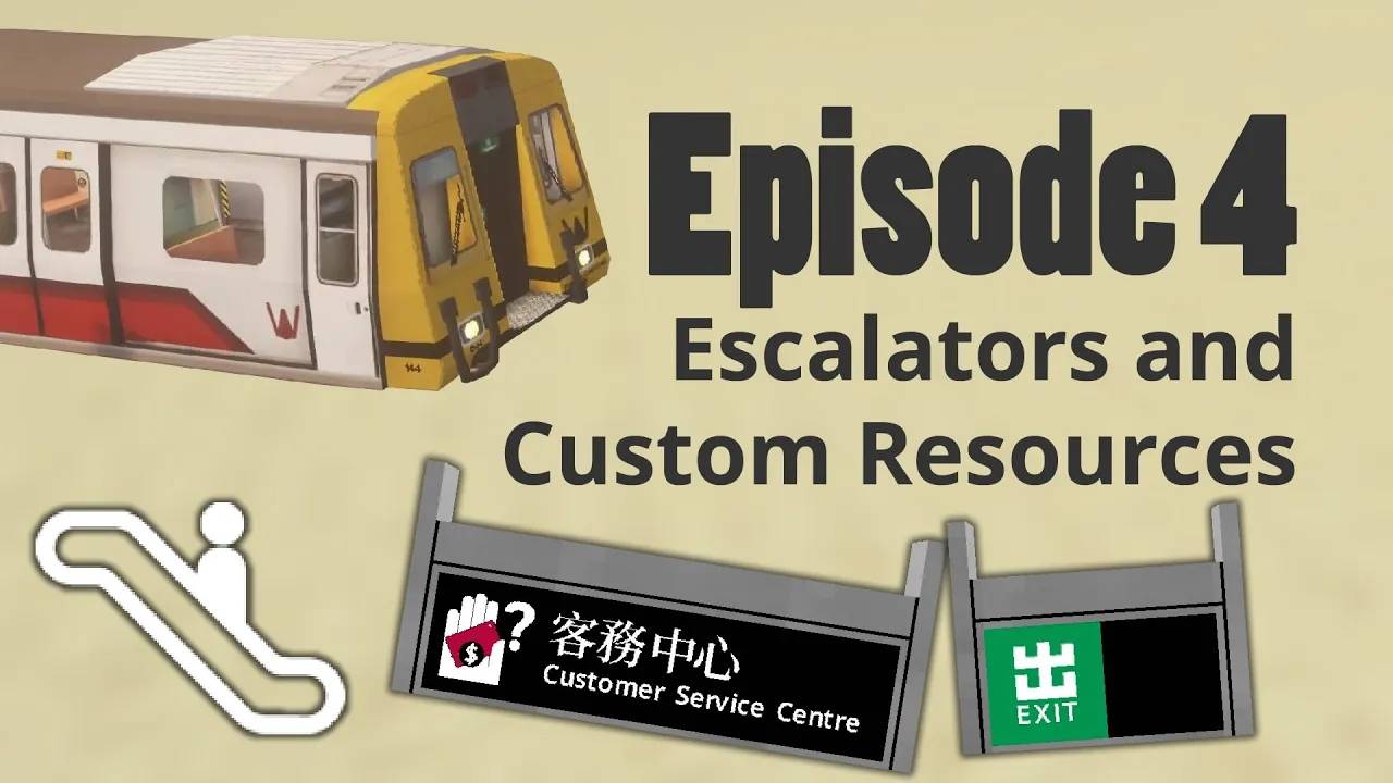 s01e04 - Эскалаторы и пользовательские ресурсы - Minecraft Transit Railway Tutorials Episode 4