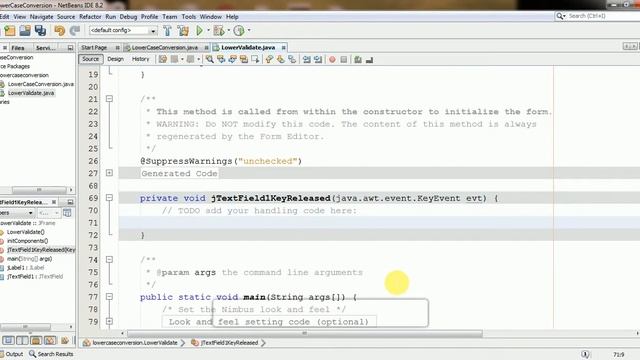 Convert Text to Lower case while writing in JTextfield JAVA Swing- (UpperToLower)