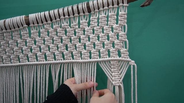 DIY Macrame Curtain With A Wooden Branch Tutorial / Basic Macrame For Beginners / DIY Boho Curtain