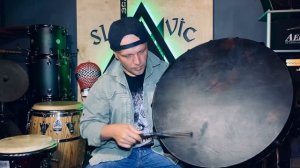 Необычная игра на шаманском Бубне, Shamanic drum