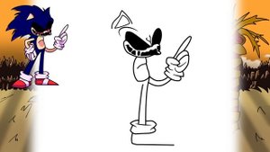 HOW TO DRAW SONIC EXE (YOU CAN'T RUN) | Friday Night Funkin (FNF) - Easy Step By Step Tutorial