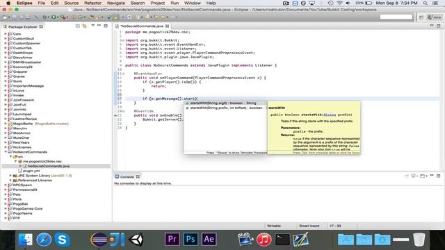 [Bukkit Coding] Episode 78: Handle Player Commands смотреть онлайн