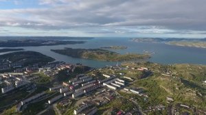 Город Полярный с высоты