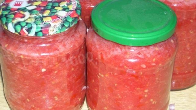 Горлодер без хрена с чесноком и помидорами на зиму