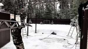 Навес для машины из металлочерепицы в Москве