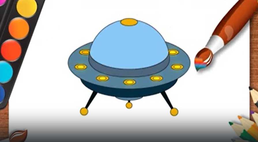 Рисуем Летающую тарелку смотреть онлайн