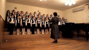 ДМШ им.П.Г.Чеснокова, Отчетный концерт, младший хор "Веселые нотки" "Выходили красны девицы"