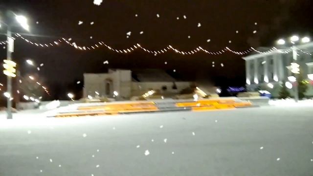 Прогулка в новогоднюю ночь в Новомосковске.