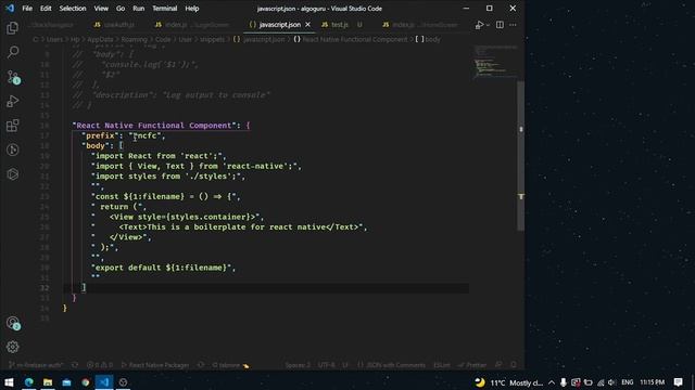 CREATE YOUR OWN CUSTOM REACT/REACT NATIVE CODE SNIPPETS ?