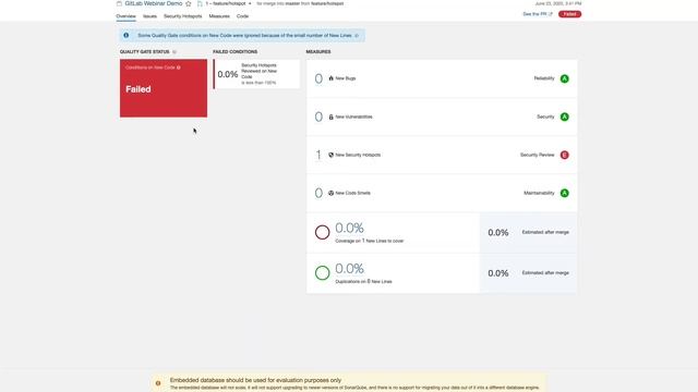 GitLab Merge Request/Branch Decoration with SonarQube
