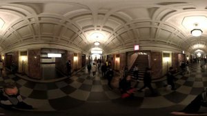 Белорусская (радиальная). Московское Метро. 4К 360 VR Video. Moscow Subway.