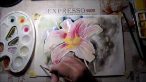 Как нарисовать цветок лилии акварелью поэтапно/ Полный видеоурок