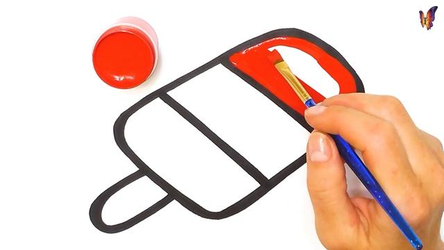 Как нарисовать мороженое для детей | Рисуем и раскрашиваем мороженое смотреть онлайн