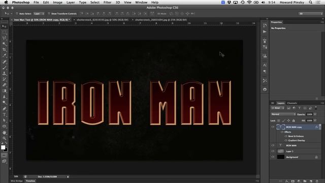 How to Create IRON MAN Text in Photoshop