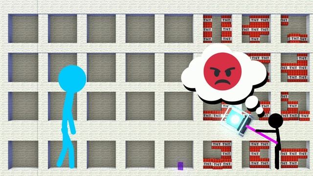 Stickman vs Minecraft Cartoon ! CRAFTING DIAMOND PICKAXE in Minecraft Stick Man Animation смотреть онлайн