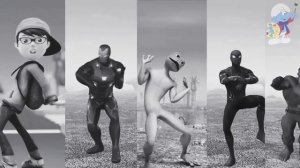 Ник Халк против Железного человека против Человека-паука против Халка танцевальный вызов смешной