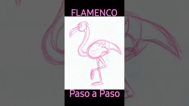 Dibujando un #flamenco estilo #cartoon #funny #howtodraw #conceptart #animalcartoon #flamingo