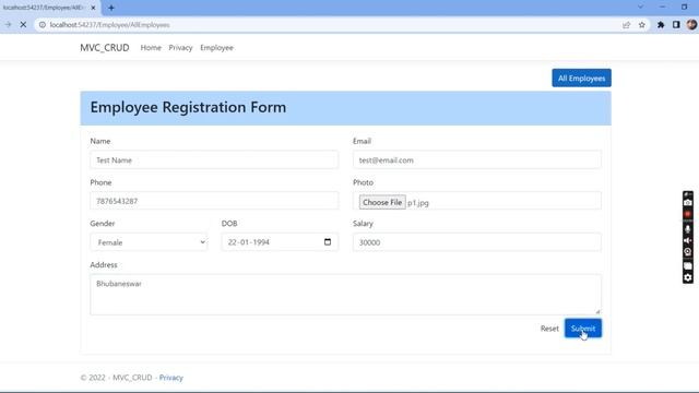 ASP .Net Core CRUD Operation with Photo/File Upload using ADO.Net in MVC Pattern Example #netcoremv