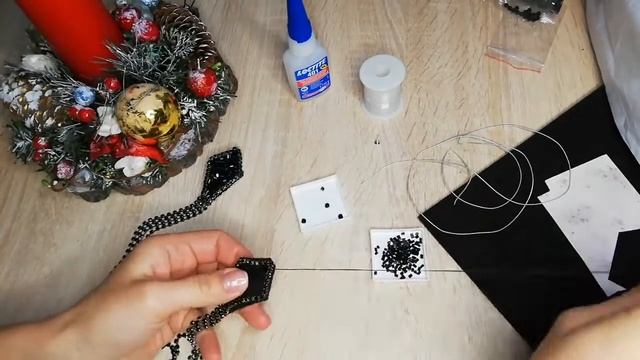 Праздничные СЕРЬГИ на Новый Год своими руками/Серьги каскад из БИСЕРА