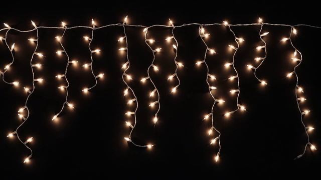 Электрогирлянда "Сосульки" I-100-C (100 мини ламп, длина 1,3м с коннектором, без мигания, тепло-жел смотреть онлайн