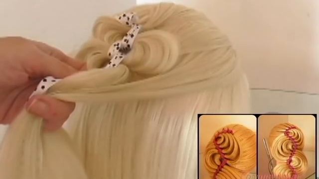 Коса однопрядная с одной лентой. Видео-урок. Детские причёски Hair tutorial смотреть онлайн
