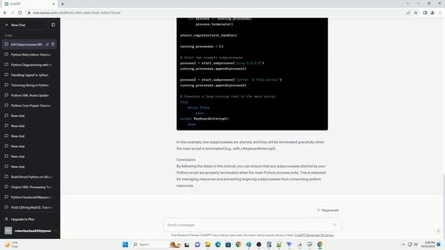 kill subprocess when python process is killed