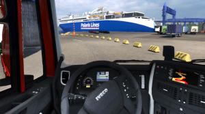 Рейс Травемюнде - Коувола в VR шлеме в Euro Truck Simulator 2.