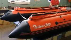 Лодка ПВХ Риф Тритон 340F НДНД красно-черная