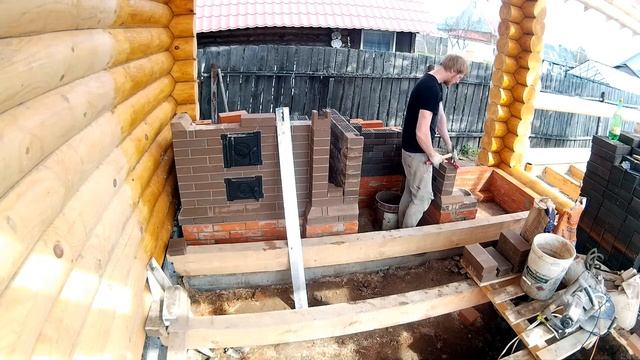 день второй. кладка дровницы мангала смотреть онлайн