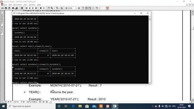 Date and Time Function in MySQL class XII by Dr Surya Pratap singh смотреть онлайн