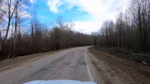 Дорога Вышний Волочек - Есеновичи - Кувшиново. Вышневолоцкий городской округ. 2 мая 2022 года.