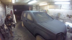 Вот это ТАНК получился | Покраска РАПТОРОМ NISSAN X-TRAIL в Gun Metal