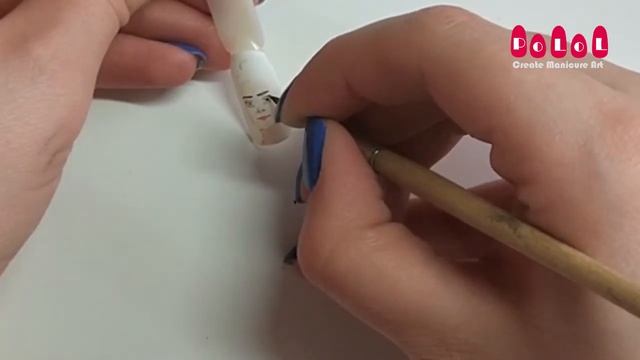 АКВАРЕЛЬ НА НОГТЯХ как нарисовать миниатюру/ Портрет аквареллью nails art watercolor смотреть онлайн