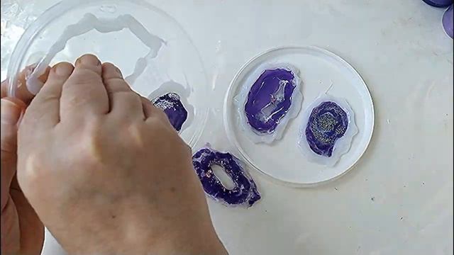 Мини срезы камней из эпоксидной  смолы