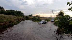 БРОД! LADA Granta не смогла, KIA RIO заглохла. Объезд пробки Нижний Новгород-Бор