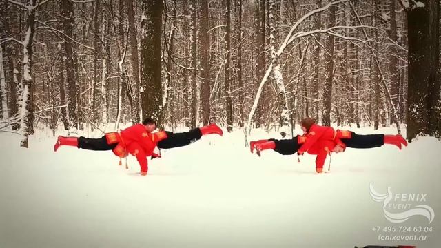 Заказать акробатическое шоу в русском стиле на праздник и корпоратив - акробаты на свадьбу Москва