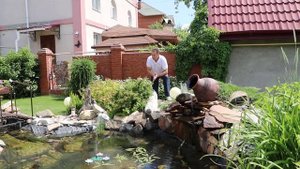 Пруд с альпийской горкой. Как я строил Пруд с  горкой  у Дома. Мой Пруд у Дома Своими руками.