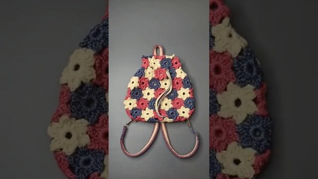 Рюкзачок по курсу Цветы ? МК доступен на сайте www.crochet-style.ru