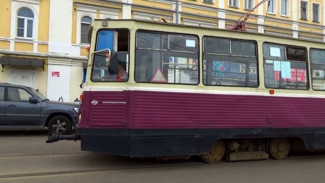 "Обкатка!" Трамвай 71-605 (КТМ-5М3) №3459 на Московском вокзале Нижнего Новгорода смотреть онлайн