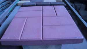 Тротуарная плитка "8 кирпичей" красная