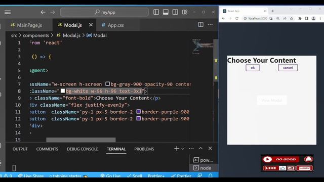 Simple Modal with React Hooks and Tailwindcss