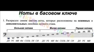 Сольфеджио Г.Ф.Калинина 1 класс Ноты в басовом ключе, задания №1-4.Ответы с объяснением