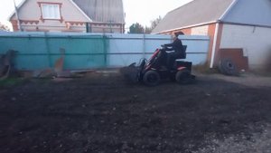 Мини погрузчик БУРЛАК М3 ходовые испытания.