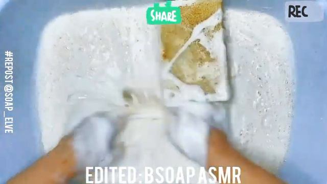 Soaked soap / mushy soap / мягкое мыло / пропитанное мыло صابون منقوع / صابون طري : asmr video 💕 смотреть онлайн