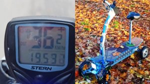 Электродичь самодельная. Езда в городе.