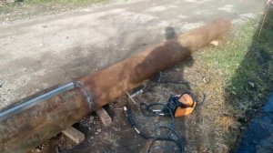 Въезд через канаву из железной трубы