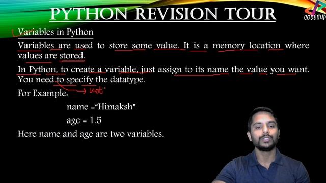 Python Class 12 - Chapter 1 (Part 1) | Tokens|Keywords|Datatype|Variables|Type Casting - In Hindi